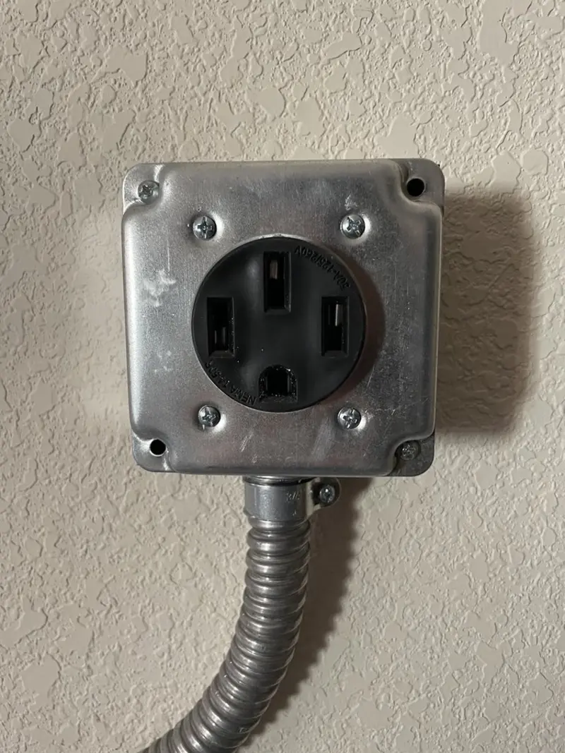 NEMA 14-50 outlet installed for Electrical Panel Upgrade in Raisinville