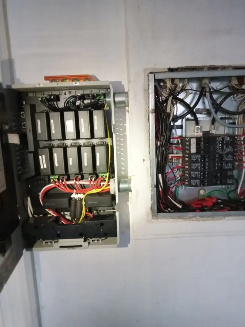 Electrical panel upgrade completed for Security Camera Wiring in Raisinville